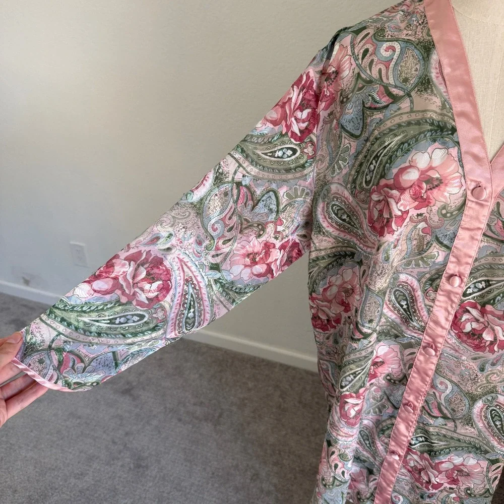Vintage Victoria's Secret Gold Label Paisley Floral Top Dress Coquette Regency
